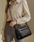 Women's Soft Leather Black Crossbody Shoulder Bag