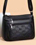 Women's Soft Leather Black Crossbody Shoulder Bag
