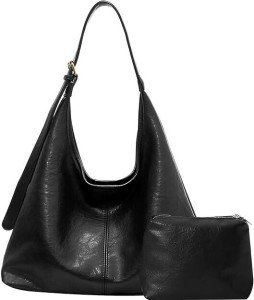 Vegan Leather Hobo Tote Bag for Women