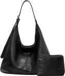 Vegan Leather Hobo Tote Bag for Women