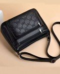 Women's Soft Leather Black Crossbody Shoulder Bag