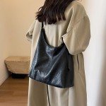 Vegan Leather Hobo Tote Bag for Women