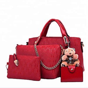 4-Piece Set of Women's Stylish Leather Handbags