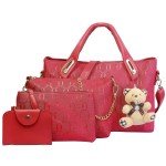 4-Piece Set of Women's Stylish Leather Handbags