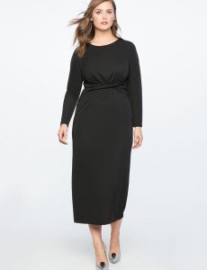 ELOQUII Women's Size 20 Black Twist Front Maxi Dress