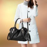 Chic Women's Soft Leather Shoulder Tote Bag