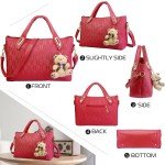 4-Piece Set of Women's Stylish Leather Handbags