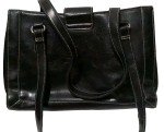 Chic Black Faux Leather Shoulder Bag