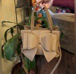 Bow Shoulder Handbag with Detachable Crossbody Strap