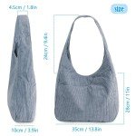 Large Corduroy Hobo Tote Bag for Women