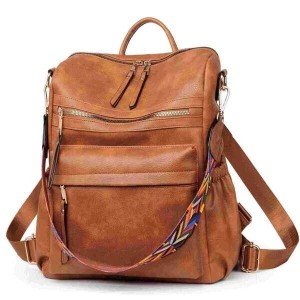 Stylish Convertible Leather Backpack Purse for Women