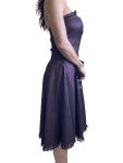 Purple Satin Strapless Corset Bridesmaid Dress