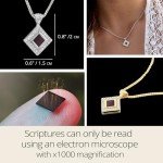 Tiny Nano Bible Pendant Necklace for Women