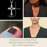 Tiny Bible Cross Necklace - 925 Silver Pendant