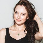 May Birthstone Rose Gold Heart Necklace for Mom