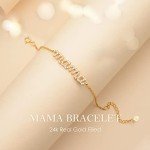 Mama Bracelet in 24K Gold and Silver
