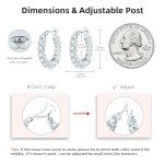 Moissanite Hoop Earrings in 925 Sterling Silver