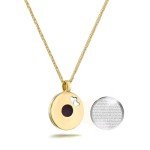 Gold Plated Christian Heart Necklace with Nano Bible