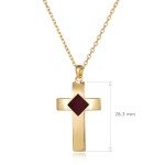 Gold Cross Necklace Engraved with KJV New Testament