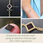 Tiny Nano Bible Charm Bracelet in Silver