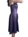 Purple Satin Strapless Corset Bridesmaid Dress