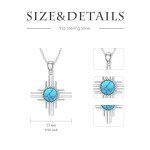 Zia Sun Symbol Necklace with Turquoise Pendant