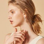 18K Gold Plated Moissanite Dangle Earrings for Women