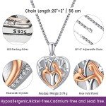 Eusense Sterling Silver Heart Locket Necklace