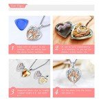 Eusense Sterling Silver Heart Locket Necklace