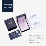 Elegant Moissanite Necklace in Sterling Silver