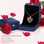 Heart Necklace for Moms with January Birthstone