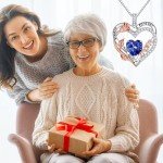 November Birthstone Blue Sapphire Necklace for Mom