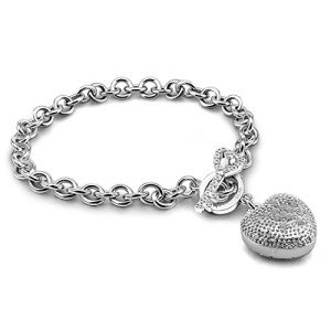 Shining Heart 925 Sterling Silver Bracelet for Women