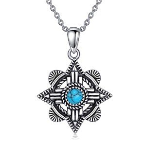 Zia Sun Symbol Turquoise Necklace for Women