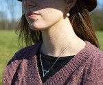 Sterling Silver Triangle Necklace for Graduates