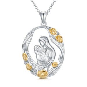 Sterling Silver Mother Pendant Necklace Gift Set
