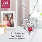 Personalized Sterling Silver Birthstone Necklace for Moms