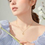 14k Gold Heart Pendant Necklace for Moms