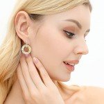 Aurora Borealis Crystal Hoop Earrings for Women