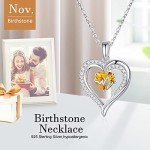 Nurse Appreciation Necklace with Citrine Birthstone