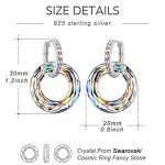 Aurora Borealis Crystal Hoop Earrings for Women