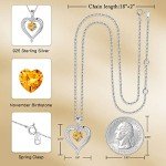 Nurse Appreciation Necklace with Citrine Birthstone