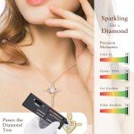 Moissanite Cross Necklace in S925 Silver for Women