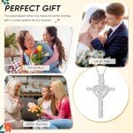 Moissanite Cross Necklace in S925 Silver for Women