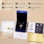 Moissanite Cross Necklace in S925 Silver for Women