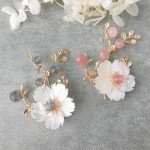 Elegant Pink Flower Rhinestone Brooch for Women