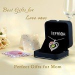 Heart Birthstone Necklace in Sterling Silver for Moms