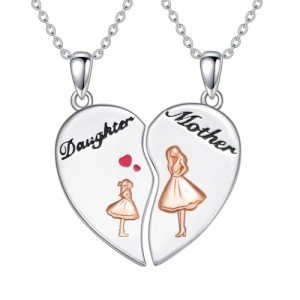 Mother-Daughter Matching 925 Sterling Silver Necklaces