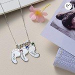 Personalized Baby Feet Charms Necklace for Mom