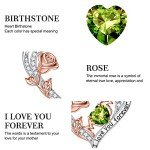 Heart Peridot Mom Necklace - Perfect Gift for Her